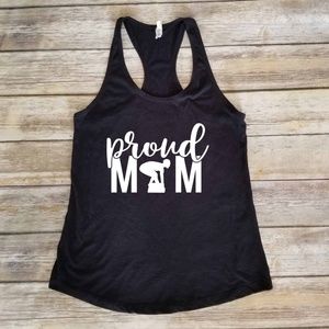 Proud Swim Team Mom - diving - swimming tank top